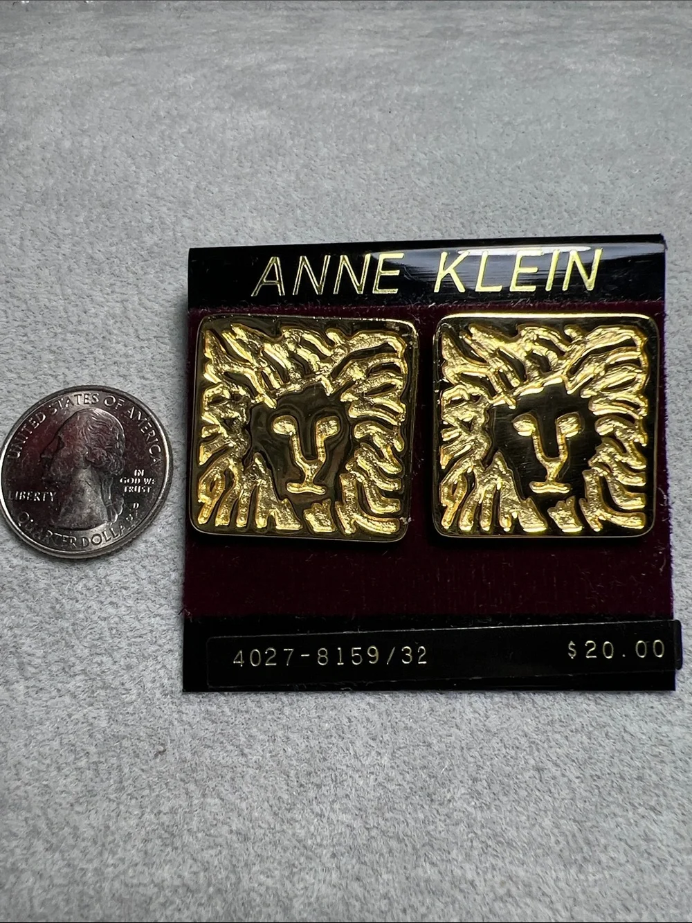 80s Anne Klein Lion Earrings NWT Vintage